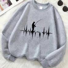 1PC 持久耐用且可水洗的钓鱼心电图热转印贴片，可粘贴贴纸，由塑料制成，带有贴花细节，适用于 T 恤、牛仔裤、连帽衫、背包、手提包、枕头和复古棒球衫等项目。 - L - 查看 7