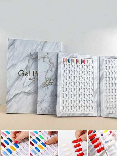 160色指甲油展示册、美甲样品册、指甲油凝胶展示板（不含人造指甲）