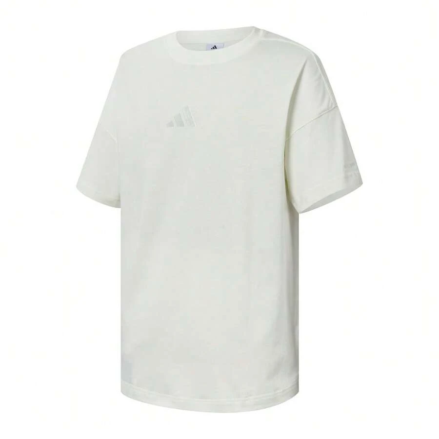 Adidas 男士 M A SZN 短袖T恤，针织圆领T恤 JYT8566 - 白色 - 查看 1