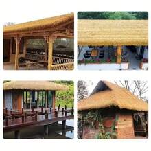 Artificial Thatch, Ideal For Decorating Patios, Cabins, Beaches, Swimming Pools, Hawaiian Parties And Bars, An Excellent Decorative Choice. - Mustard Yellow - View 9