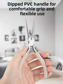 1 pieza Pinzas con punta larga de acero inoxidable para dar forma, pinzas de manicura para dar forma, herramienta de extensión de uñas, clip de manicura para dar forma, herramientas de arte de uñas - Multicolor - Ver 3