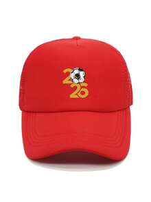 1件装时尚海绵帽 2026足球杯印花成人卡车司机帽棒球帽钓鱼帽趣味礼物帽男女春夏 - 彩色 - 查看 7