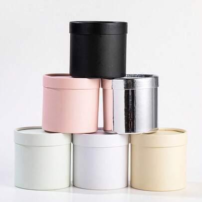 Hộp tròn đựng hoa, hộp quà giấy cao cấp có nắp, phụ kiện đựng trang sức tự làm, thích hợp cho đám cưới, Ngày Valentine, sinh nhật, Ngày của Mẹ.