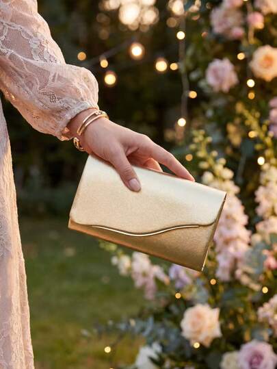 优雅时尚晚宴包，经典金色十字纹PU正式礼服手拿包，化妆包，轻便斜挎包，适合商务、通勤、婚礼、晚宴、派对、假日聚会等场合。