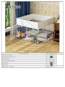 Interlocking Metal Wire Mesh Pet Playpen, DIY Dog Safety Exercise Fence, Suitable For Puppies, Small Dogs And Small Pets - Multicolor - View 19