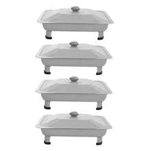 OUKANING 4PCS Buffet Dish Trays, Food Plate Server, Chafing Dish Serving Tray - 1 - 查看 1