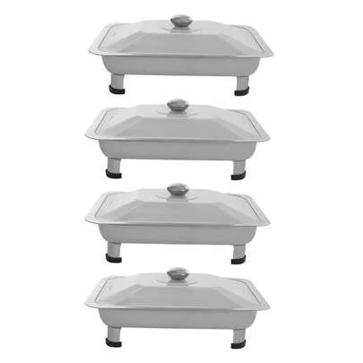 OUKANING 4PCS Buffet Dish Trays, Food Plate Server, Chafing Dish Serving Tray
