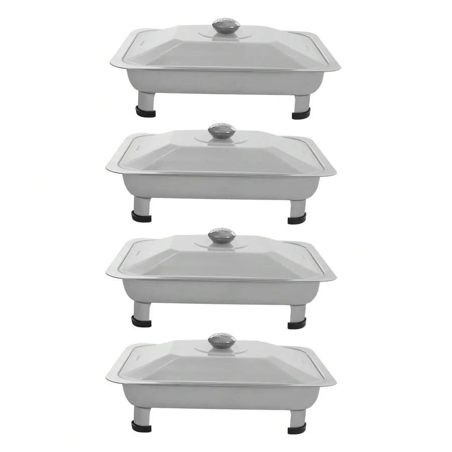 OUKANING 4PCS Buffet Dish Trays, Food Plate Server, Chafing Dish Serving Tray - 1 - 查看 1