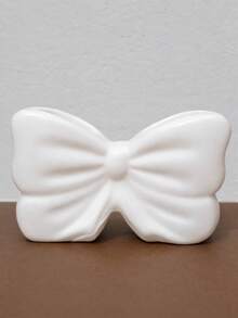 1pc Pink/White Bow Vase, Decorative Vase, Tabletop Centerpiece, Home/Living Room Decor - Multicolor - View 7