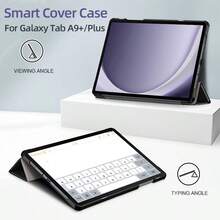 适用于三星 Galaxy Tab A9+ 11 英寸平板电脑的保护套，A9 Plus 三折叠支架翻盖保护套 - 黑色 - 查看 10
