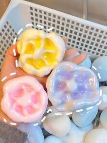 1/5/10个装新款减压麻糬捏捏乐玩具，造型塑形冰皮糯米球手指玩具，手工放松挤压球装饰 - 彩色 - 查看 2