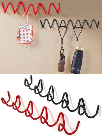 1 قطعة خطاف معطف بطراز نوردي موجي، تصميم حائطي من الحديد المطاوع الإبداعي لتعليق المعاطف والأوشحة. مناسب لتنظيم الملابس في المنزل، ديكور الفنادق، عرض الملابس في المتاجر، والهدايا.