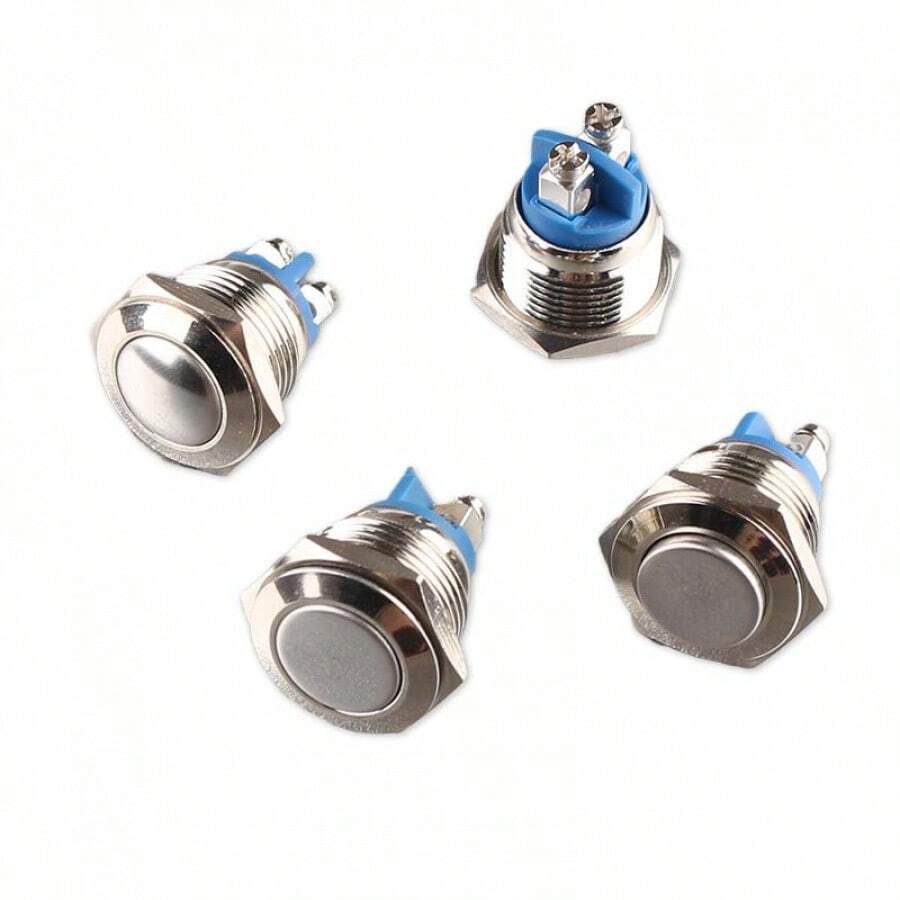 1pc New 16mm 2A/36V DC Metal Waterproof Momentary Horn Button Switch Starter - A - View 1