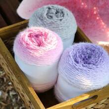 200g Gradient Long Plush Handmade Yarn Balls, Suitable For Crocheting/Knitting Gradient Rose Blankets, Garments, Handbags, Various DIY Crafts - Multicolor - View 6