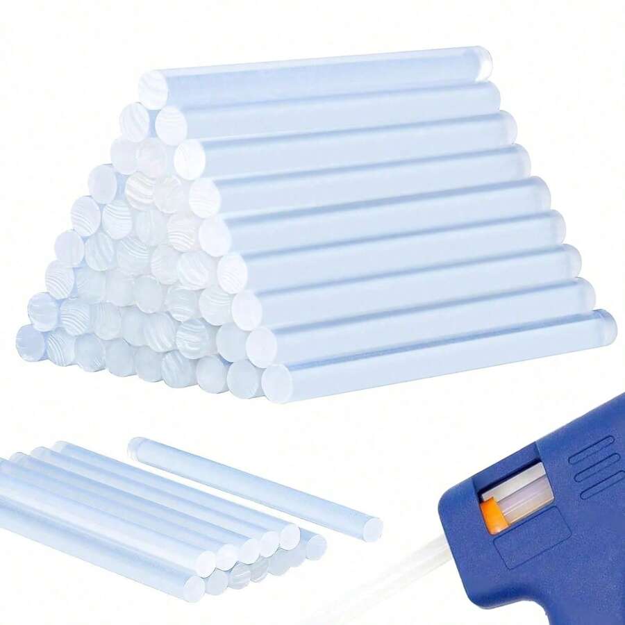 100pcs Hot Melt Glue Sticks, Clear Adhesive Bars, DIY Craft Glue, Suitable For Glue Gun, Office & Home Use, Toy & Plastic Crafts, Industrial Glue Sticks