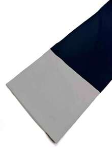 Vestido de noche de manga larga con cuello alto y bordado para mujer SUPGIR - Azul Marino - Ver 7