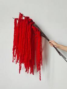 MEHELANY 1件红色人造苋菜悬挂墙饰，柔和白色仿真苋菜长茎悬挂装饰，适用于婚礼花墙、拱门、节日派对、仪式、酒店、家居、花园装饰、秋收桌面花瓶装饰 - 紅色 - 查看 2