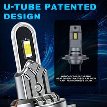 TOAUTO 2个高功率100W 30000LM H7 H4 H11 9005汽车LED大灯 1:1迷你尺寸大灯 超亮即插即用汽车大灯灯泡 - A - 查看 5