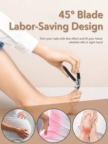 ANDVICTORY 2/4pcs Nail Clipper Set, Suitable For Ingrown Nails & Thick Nails, Professional Heavy Duty Nail Clippers, Pedicure & Manicure Tools - Multicolor - View 2