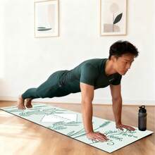 1 片 71*22 英寸瑜伽垫，多种花卉图案可选 - 防滑耐磨加宽加厚健身垫，家用/专业初学者瑜伽训练垫 - 彩色 - 查看 6