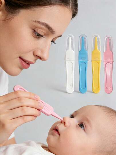 Set de 4 piezas/1 set de pinzas de limpieza de cuidado diario para bebés con cabeza redonda, set de cuidado para recién nacidos, cortaúñas de material para bebés de 4 piezas, herramientas de recorte para niños, set de regalo para recién nacidos, herramientas de cuidado para recién nacidos, regalo de cuidado para recién nacidos