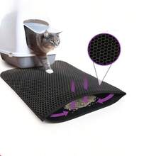 1片EVA猫砂垫 - 多种尺寸可选。双层一体式单孔可水洗猫砂收集垫，适合室内猫咪家庭使用。 - 黑色 - 查看 5