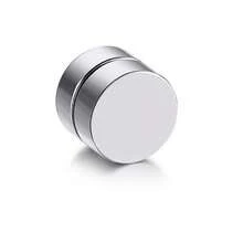 4个时尚简约磁性耳夹，男女通用磁性耳环，无需耳洞即可佩戴，简约风格日常佩戴 - 黑色 - 查看 2