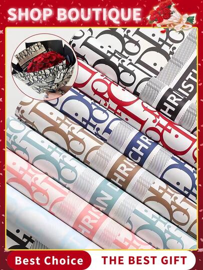 20pcs Waterproof Floral Wrapping Paper, Thick And Elegant Gift Wrapping And Floral Arrangement Paper, Suitable For Wedding, Valentine's Day, Christmas, Birthday, Anniversary, Graduation, Bridal Shower, Proposal, DIY Decoration And Home Use, Fashion Flower Shop Packaging Supplies