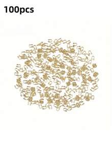100/200/500pcs U-Shaped Brass Metal Wire Protective Rings With 1mm Hole, For Jewelry Making Earrings Bracelets Necklaces DIY Craft Accessories - Multicolor - View 13