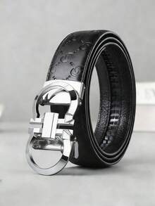 这款男士压纹PU皮革腰带采用自动扣设计，金属扣有金色、银色和黑色三种镀层可选。它采用可调节棘轮机制，风格奢华商务休闲，是父亲节、生日和周年纪念日的完美礼物。 - 彩色 - 查看 2
