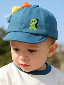 1/2pcs Toddler/Kids Cartoon Dinosaur Design Baseball Cap, Soft Brim, Suitable For All Seasons - Dinosaur - View 5