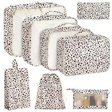 8 Set Travel Storage Bag, Packing Cubes Travel, Portable Clothes Packing Cube, Lightweight Suitcase Luggage Organizer & Shoes Underwear Holder, Ultra-Lightweight, Waterproof, Packing Cubes For Suitcase For Efficiently Organizing Clothes, Shoes, Makeup, And Accessories - Leopard - 查看 1