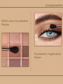 1pc Premium Copper Ferrule Goat Hair Eyeshadow Brush, Professional Makeup Tool For Eye Makeup, Ideal Gift - Black - View 8