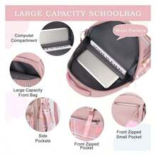 Capybara Cute Anti-Tumbling Backpack School Backpack Teen Backpack Laptop Backpack With Pom Pom Backpack Travel Backpack Casual, Back To School Gift Cute Cartoon Backpack - Lightweight With Adjustable Straps -Student Backpack Backpack School Bag,Back To School Supplies School Essentials Stationery Supplies Backpack - Multicolor - View 7