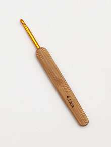 8pcs Carbonized Bamboo Handle Crochet Hooks, Aluminum Oxide Heads Knitting Tools, Handmade Crochet Needles 2.5mm, 3.0mm, 3.5mm, 4.0mm, 4.5mm, 5.0mm, 5.5mm, 6.0mm - Carbonized Gold-headed Crochet Hook - View 13