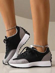 ZKBBO. Women's Casual Sports Shoes, Lightweight Non-Slip Fitness Running Shoes, Tennis Shoes, Sneakers - 黑色 - 查看 5