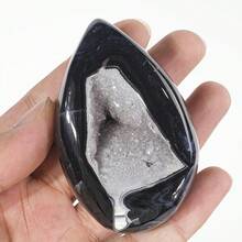 Natural Raw Healing Quartz Crystal Geode, Asymmetrical Geological Mineral Specimen, Home Decor - Multicolor - View 2