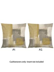 1/4/5/6/7pcs Bohemian Style Abstract Geometric Pattern Decor Set, Home Decoration Set For Living Room, Bedroom, Dining Room, Linen-Like Material, Multi-Size Options, Dining Table Decor, Fireplace Scarf, Placemats, Coasters - Yellow - View 16