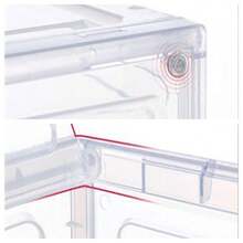 6 Pack Transparent Shoe Storage Boxes Hard Plastic Stackable Shoe Box Organiser Foldable Storage Case For Home Closet Organizer - White - View 6