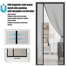Magnetic Screen Door, Upgraded Polyester Fiber Insect Proof Screen Door, Reversible Curtain, Suitable For Balcony, French Door, Sliding Glass Door - Black - Black - View 5