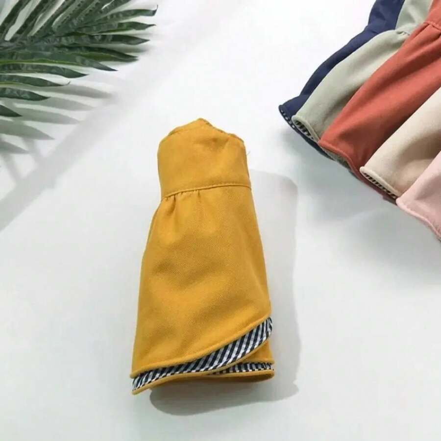 Foldable Sunscreen Hat New Big Brim Cotton Empty Top Cap Double Sided UV Protection Sun Hat OHH3 - Pink - View 1