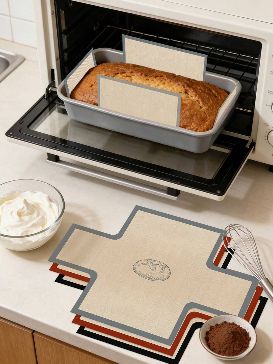 1/2/3pcs Silicone Bread Baking Pans, Fit For 9x5 Inch Loaf Pans - Baking Liners, Non-Stick Reusable, Easy Clean, Non-Slip Silicone Edges, Reusable Kitchen & Dining Baking Tool - - - View 1