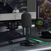Foam Microphone Windscreen - Mic Cover Pop Filter Customized For Seiren X Streaming Microphone - one-size - View 3