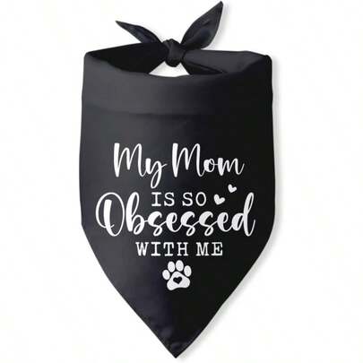1 chiếc khăn quàng cổ cho chó kích thước 24,8"X11" "Mẹ tôi mê tôi lắm", quà tặng cho mẹ nuôi chó, quà Ngày của Mẹ, quà sinh nhật mẹ, yếm tam giác cho chó cưng, đồ trang trí sinh nhật thú cưng, quà lưu niệm.