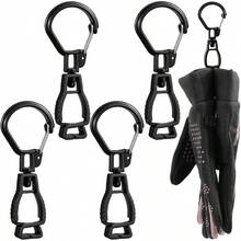 4 Pcs Glove Clip, Work Safety Glove Holder Clip, Construction Accessories Work Gloves Holder Helmets Hanger Clamp - 4 + Black + One Size - View 1