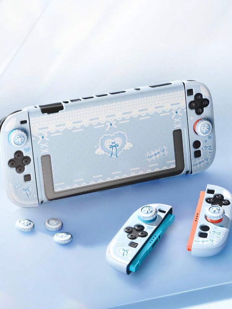 IINE 蓝色保护壳，兼容 NS2 / Switch 2，附带 2 个摇杆帽，可安装到底座上，无需取下保护壳即可安装到底座上。 - 查看 1