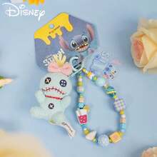 Disney 迪士尼授权可爱史迪奇毛绒玩具钥匙扣，创意挂绳，腕带玩偶，儿童节/生日礼物 - 彩色 - 查看 7