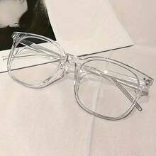 3pcs Unisex Rectangular Frame Glasses, Campus Style Glasses Can Modify Face Shape For Daily Wear - Multicolor - View 6