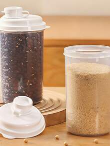 4pcs Rice And Grain Containers, Sealed Multi-Grain Storage Jars With Measurement Markings, High-Temperature Resistant Food Storage Containers, Reusable Spice Jars For Kitchen Use, Suitable For Beans, Rice, Flour, Spices, White Sugar, And Flour Kitchen Airtight Storage Jars - View 13