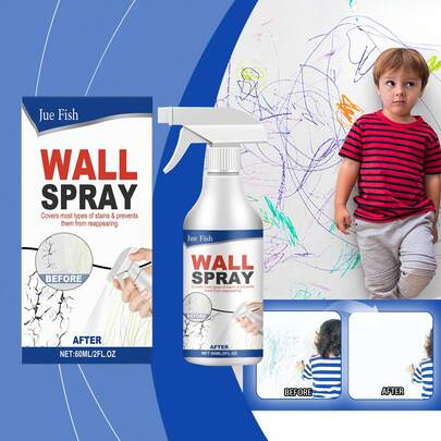 JUE FISH 2pcs Wall Direct Painting Repair, Household Covering, Stains, Wall Peeling, Indoor Renovation, Direct Painting